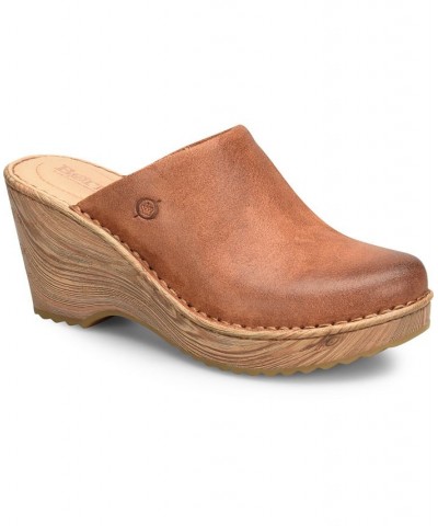 Women's Natalie Comfort Clogs Brown $58.50 Shoes