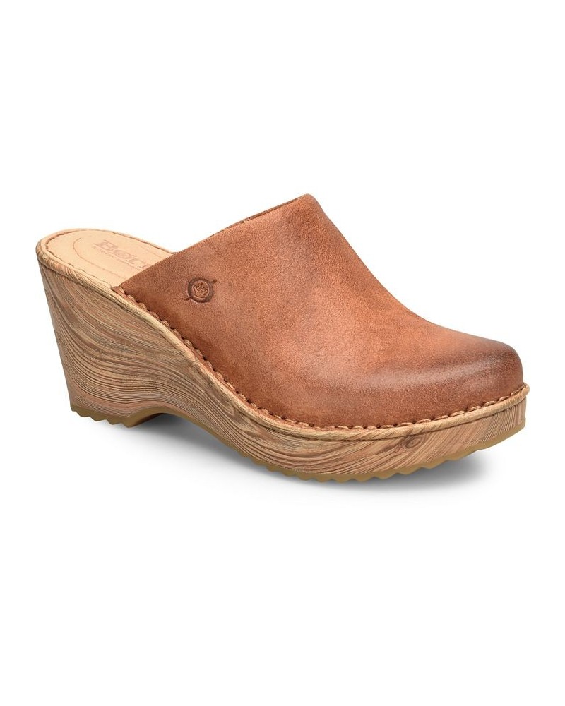 Women's Natalie Comfort Clogs Brown $58.50 Shoes