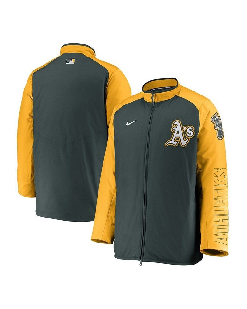 Men's Green Oakland Athletics Authentic Collection Dugout Full-Zip Jacket $92.40 Jackets