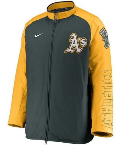 Men's Green Oakland Athletics Authentic Collection Dugout Full-Zip Jacket $92.40 Jackets