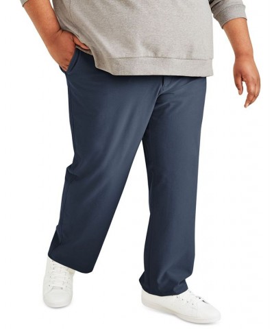 Men's Big & Tall 360 Straight Fit Comfort Knit Chino Pants Blue $15.85 Pants