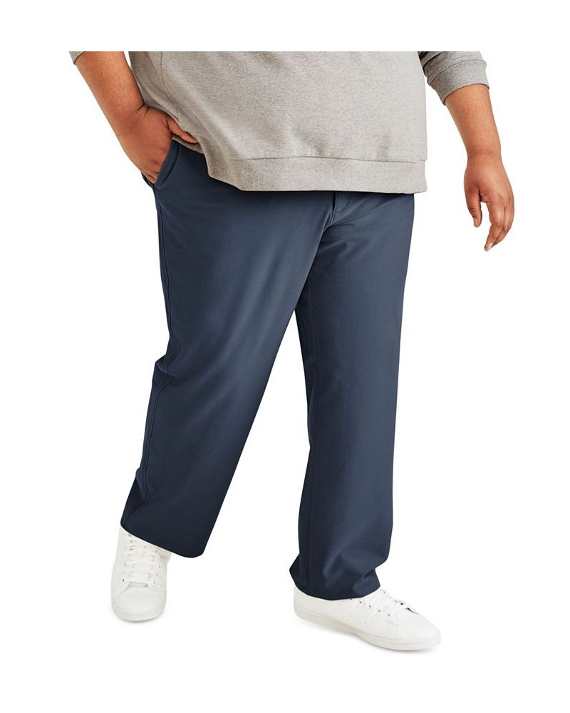 Men's Big & Tall 360 Straight Fit Comfort Knit Chino Pants Blue $15.85 Pants