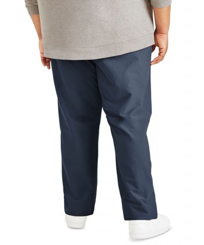 Men's Big & Tall 360 Straight Fit Comfort Knit Chino Pants Blue $15.85 Pants