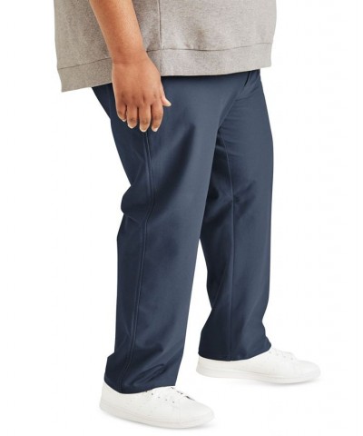 Men's Big & Tall 360 Straight Fit Comfort Knit Chino Pants Blue $15.85 Pants