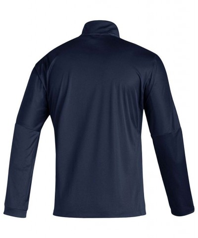 Men's Deep Sea Blue Seattle Kraken Primeblue Quarter-Zip Jacket $30.36 Jackets