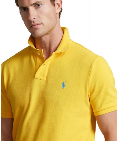 Men's Custom Slim Fit Mesh Polo Yellow Fin $56.40 Polo Shirts