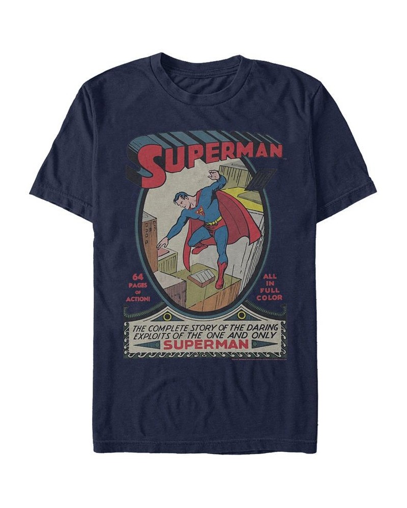 DC Men's Superman The Complete Story Comic Cover Short Sleeve T-Shirt $14.35 T-Shirts