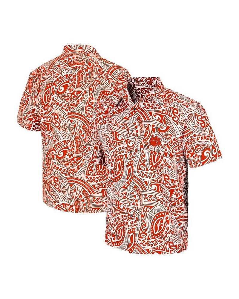 Men's Orange Clemson Tigers Make Like A Tree Camp Button-Up Shirt $38.24 Shirts