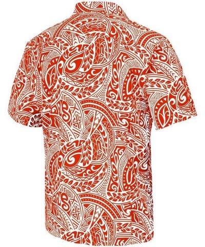 Men's Orange Clemson Tigers Make Like A Tree Camp Button-Up Shirt $38.24 Shirts