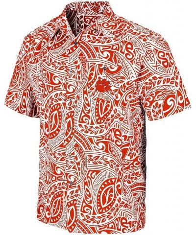 Men's Orange Clemson Tigers Make Like A Tree Camp Button-Up Shirt $38.24 Shirts