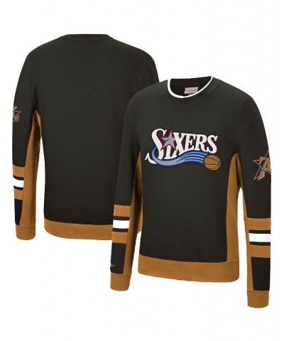 Men's Black Philadelphia 76ers Hardwood Classics Hometown Champs Pullover Sweater $41.00 Sweaters