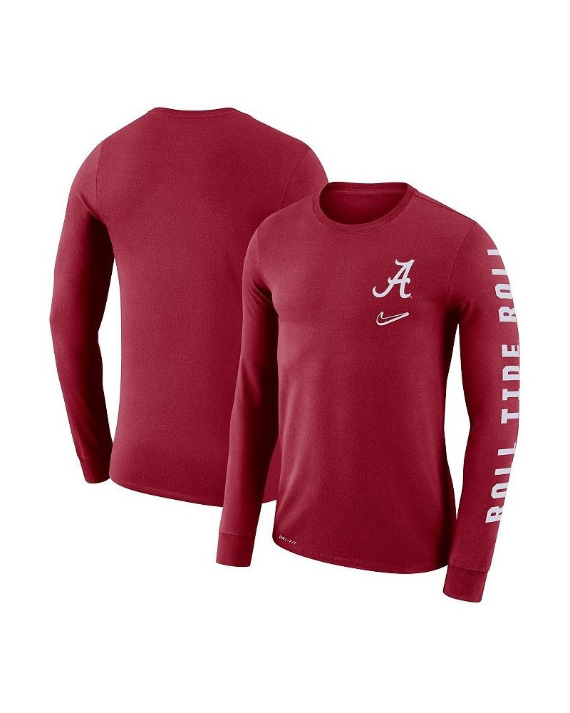 Men's Crimson Alabama Crimson Tide Local Mantra Performance Long Sleeve T-shirt $20.70 T-Shirts