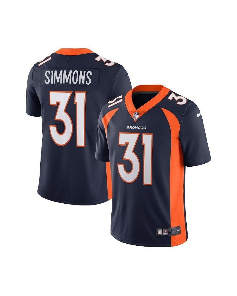 Men's Justin Simmons Navy Denver Broncos Alternate Vapor Limited Jersey $73.10 Jersey