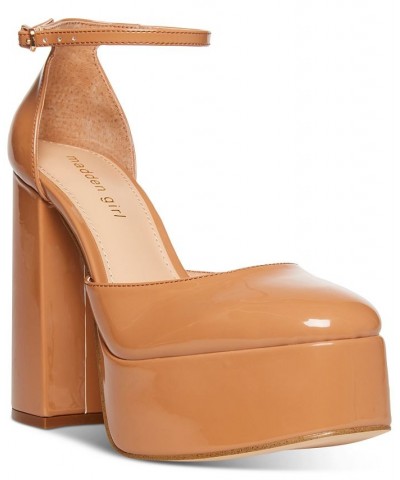 Dion Two-Piece Platform Pumps Tan/Beige $41.83 Shoes