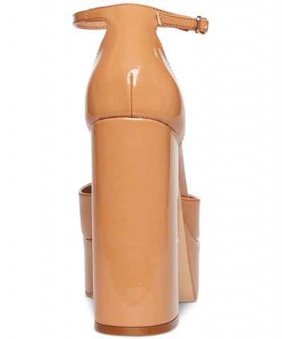 Dion Two-Piece Platform Pumps Tan/Beige $41.83 Shoes