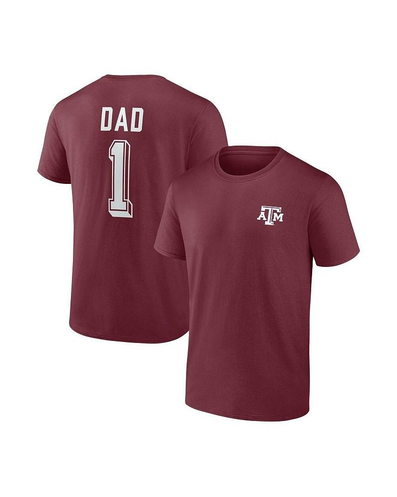 Men's Branded Maroon Texas A&M Aggies Team 1 Dad T-shirt $21.27 T-Shirts