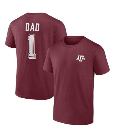 Men's Branded Maroon Texas A&M Aggies Team 1 Dad T-shirt $21.27 T-Shirts