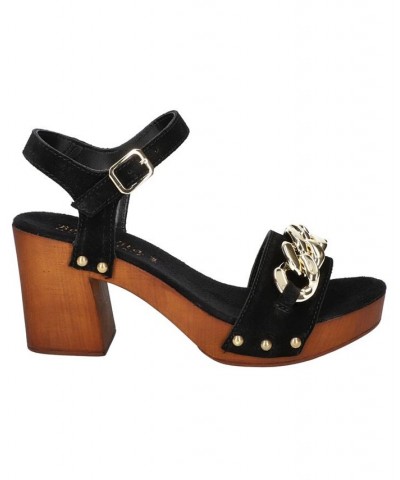 Women's Van-Italy Heeled Sandals Black $51.25 Shoes