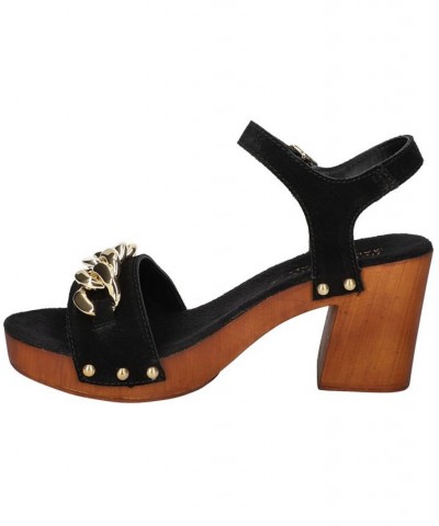 Women's Van-Italy Heeled Sandals Black $51.25 Shoes