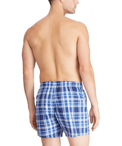 Men's Plaid Single-Button Fly Boxers PD02 $19.38 Underwear