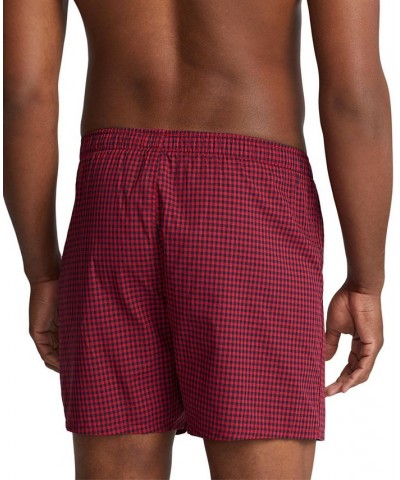 Men's Plaid Single-Button Fly Boxers PD02 $19.38 Underwear