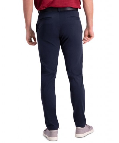 Men's Active Series Slim-Fit Stretch Solid Casual Pants Blue $30.24 Pants