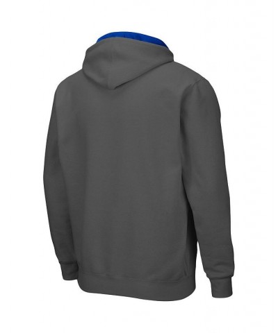 Men's Charcoal Boise State Broncos Arch and Logo 3.0 Full-Zip Hoodie $33.59 Sweatshirt