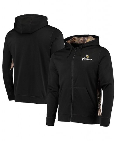 Men's Black, Realtree Camo Minnesota Vikings Decoy Tech Fleece Full-Zip Hoodie $36.55 Sweatshirt