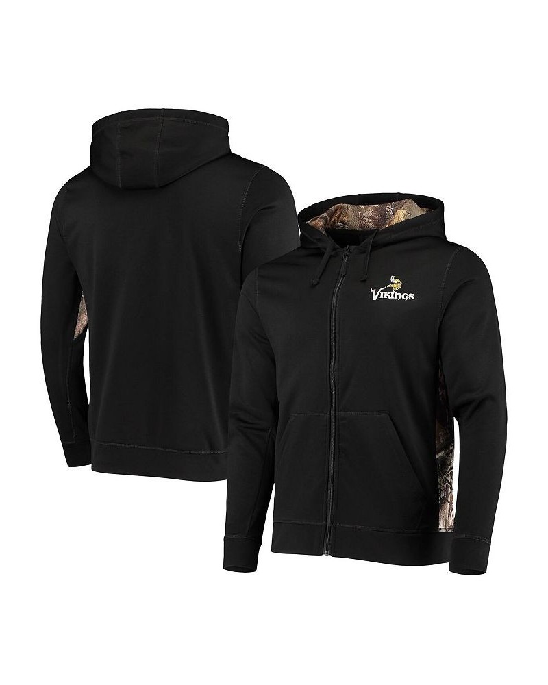 Men's Black, Realtree Camo Minnesota Vikings Decoy Tech Fleece Full-Zip Hoodie $36.55 Sweatshirt