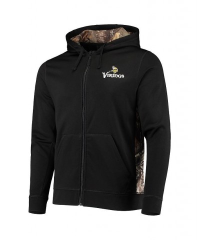 Men's Black, Realtree Camo Minnesota Vikings Decoy Tech Fleece Full-Zip Hoodie $36.55 Sweatshirt