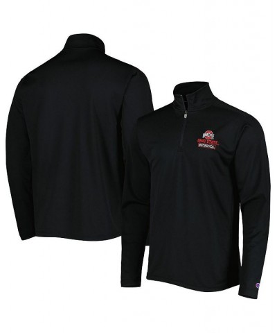 Men's Black Ohio State Buckeyes Textured Quarter-Zip Jacket $31.50 Jackets