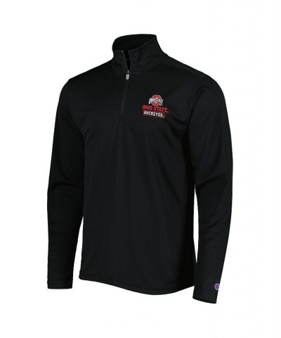 Men's Black Ohio State Buckeyes Textured Quarter-Zip Jacket $31.50 Jackets