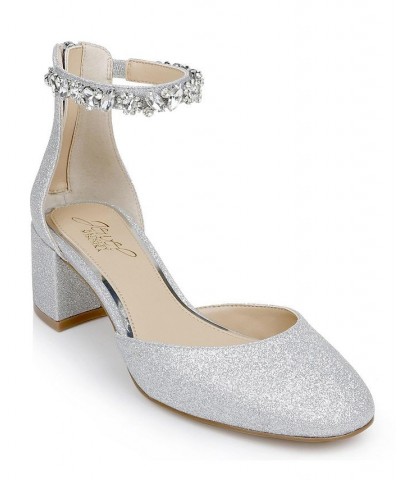 Women's Cathleen Evening Pump Silver $45.22 Shoes