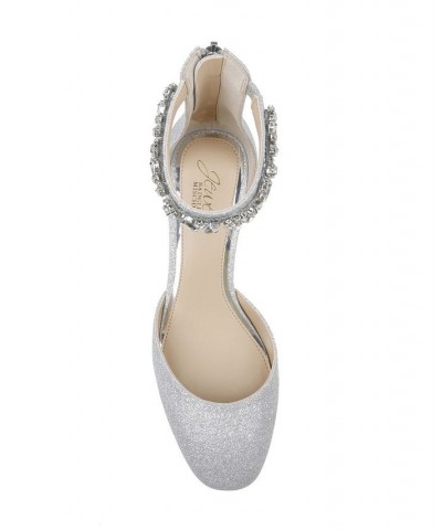 Women's Cathleen Evening Pump Silver $45.22 Shoes