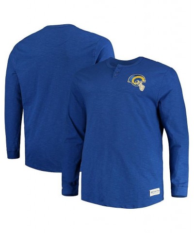 Men's Royal Los Angeles Rams Big and Tall First Round Pick Long Sleeve Henley T-shirt $38.70 T-Shirts