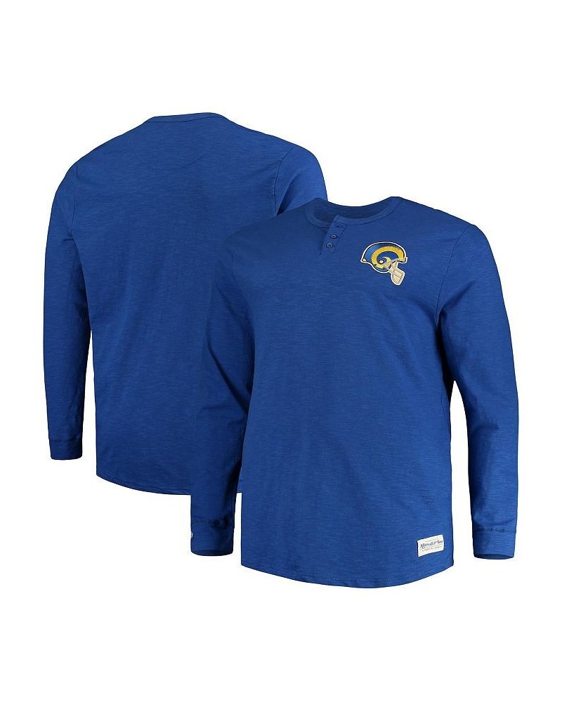 Men's Royal Los Angeles Rams Big and Tall First Round Pick Long Sleeve Henley T-shirt $38.70 T-Shirts