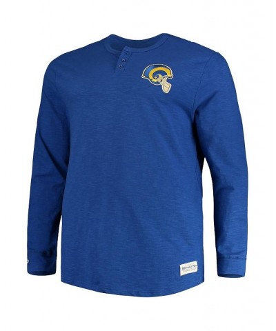 Men's Royal Los Angeles Rams Big and Tall First Round Pick Long Sleeve Henley T-shirt $38.70 T-Shirts