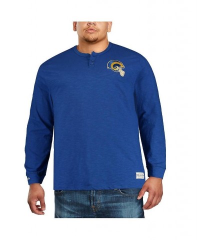 Men's Royal Los Angeles Rams Big and Tall First Round Pick Long Sleeve Henley T-shirt $38.70 T-Shirts