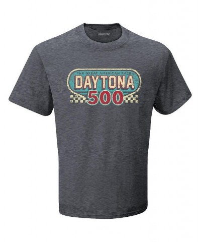 Men's Heather Charcoal Daytona 500 Vintage-Like T-shirt $16.45 T-Shirts