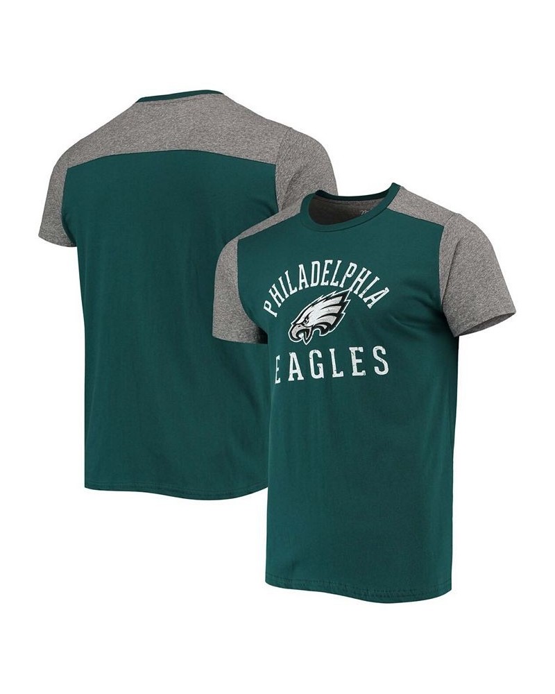 Men's Midnight Green, Gray Philadelphia Eagles Field Goal Slub T-shirt $31.34 T-Shirts