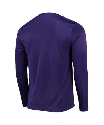 Men's Purple Clemson Tigers Wordmark Slash Long Sleeve T-shirt $18.90 T-Shirts