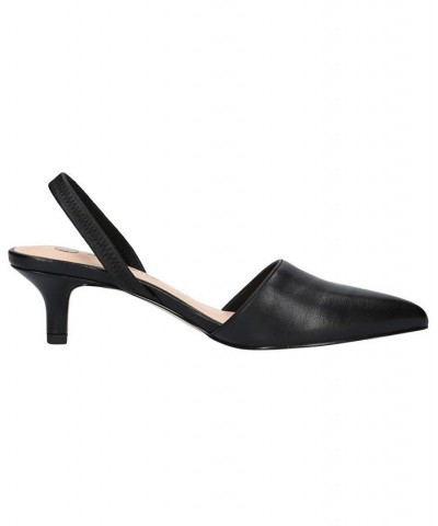 Sarah Slingback Pumps Black Leather $34.10 Shoes