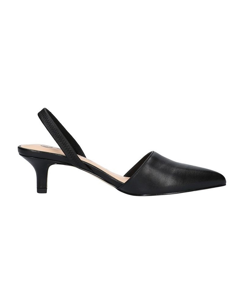 Sarah Slingback Pumps Black Leather $34.10 Shoes