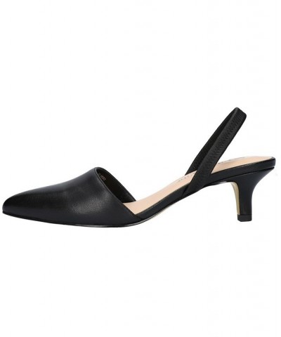 Sarah Slingback Pumps Black Leather $34.10 Shoes