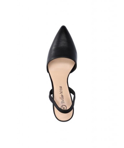 Sarah Slingback Pumps Black Leather $34.10 Shoes