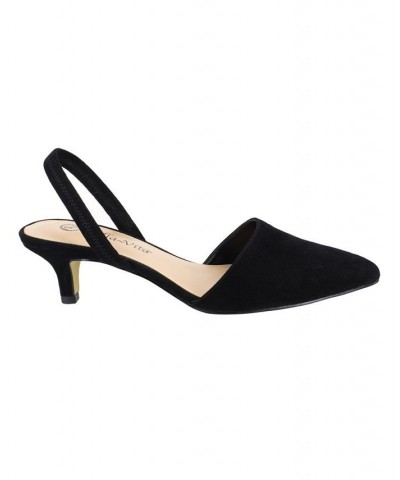 Sarah Slingback Pumps Black Leather $34.10 Shoes