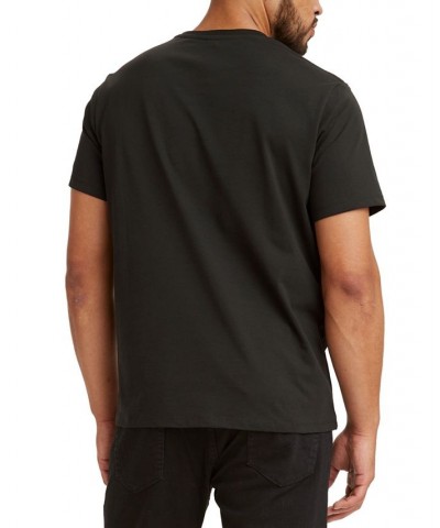 Men's Graphic Logo Batwing Short Sleeve T-shirt Black $15.40 T-Shirts