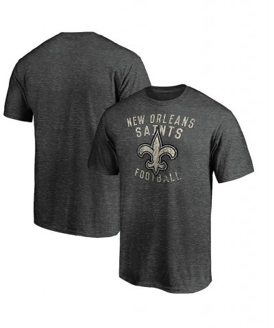 Men's Heather Charcoal New Orleans Saints Showtime Logo T-shirt $19.20 T-Shirts