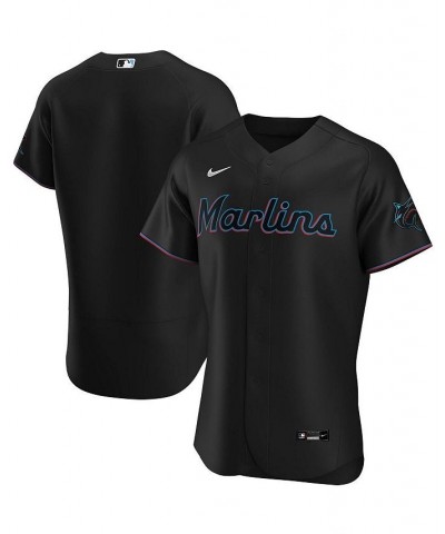 Men's Black Miami Marlins Alternate Authentic Team Jersey $122.40 Jersey