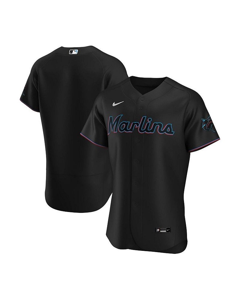 Men's Black Miami Marlins Alternate Authentic Team Jersey $122.40 Jersey